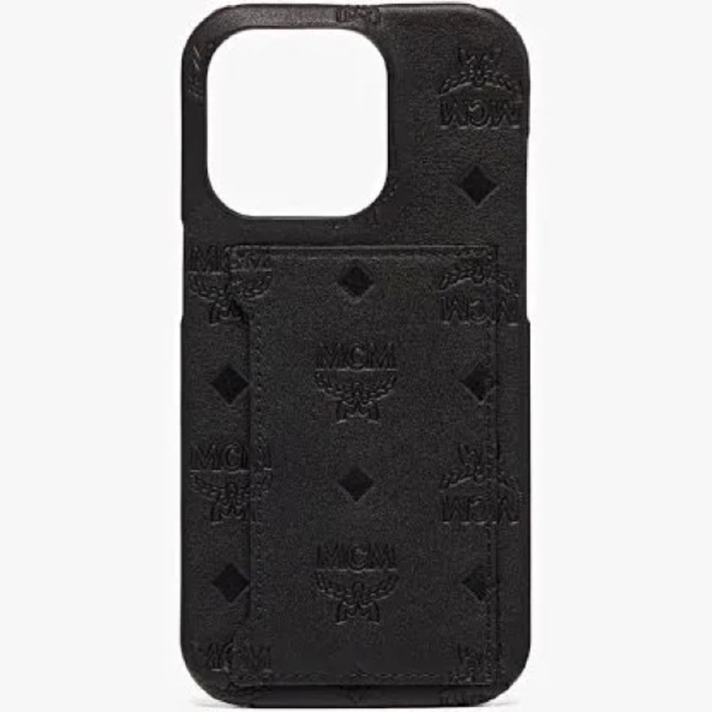 MCM iPhone 14 Pro Embossed Monogram Phone Case